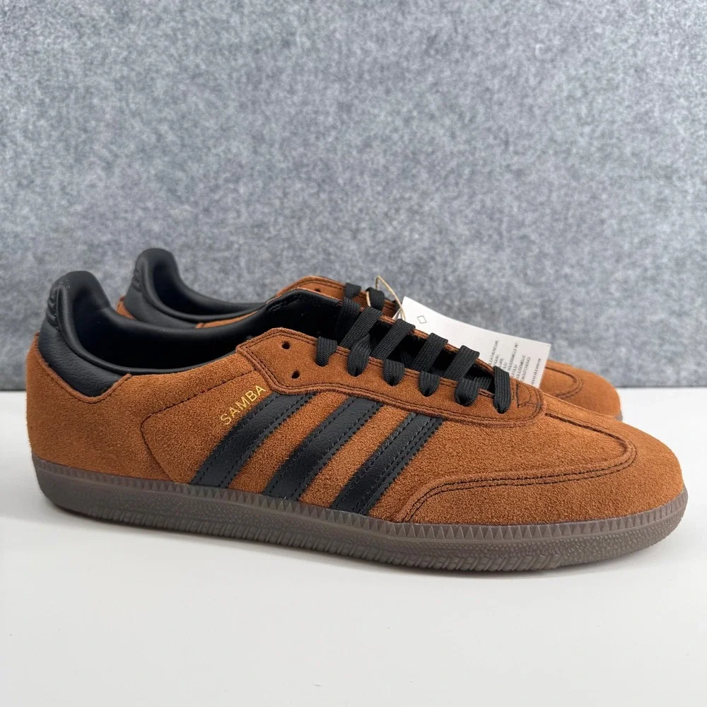 Adidas Samba ADV Sneakers Mens 10 Mesa Brown Black Suede HQ9286